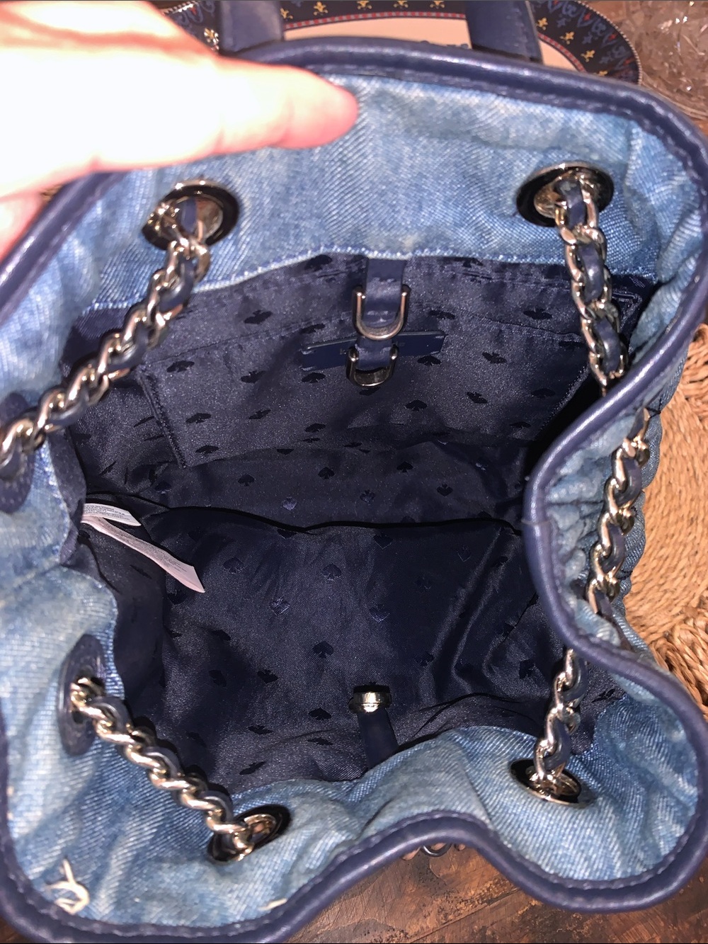 kate spade New York Quilted Denim Briar Lane Bucket Bag in Blue - Picture 8 of 10